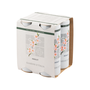 Pack de 4 latas de vino tinto Merlot del Veneto IGT